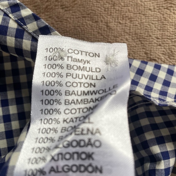 Ben Sherman Mens Small Long Sleeve Button Down Shirt Blue Depths Check - Picture 9 of 9